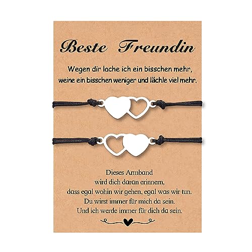 Jeweidea Armband Schulkind Armband Freundschaft Beste Freundin Armband für 2 Mutter Tochter Armband Mädchen Mama Tochter Partnerlook Tochter Geschenke von Mama Schulkind Schwester Geschenk von Jeweidea
