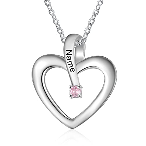 Jeweidea Personalisierte Kette mit Gravur Mama Kette mit Namen der Kinder Herzanhänger Kette mit Buchstaben Mutter Tochter Kette Muttertagsgeschenke Personalisierte Geschenke von Jeweidea