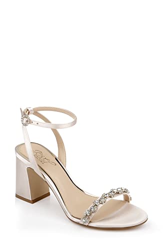 Jewel Badgley Mischka Damen Alyna Sandale mit Absatz, Champagner, 38.5 EU von Jewel Badgley Mischka