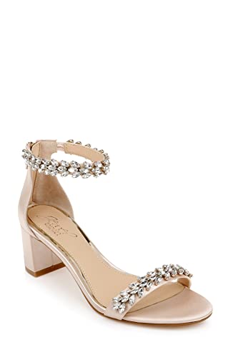 Jewel Badgley Mischka Damen Bronwen Sandale mit Absatz, Champagner, 35.5 EU Jewel Badgley Mischka Damen Bronwen Sandale mit Absatz, Champagner, 35.5 EU von Jewel Badgley Mischka