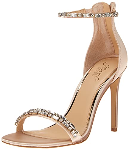 Jewel Badgley Mischka Damen Campbell Jeweled Stiletto Sandale mit Absatz, Champagner, 41.5 EU von Jewel Badgley Mischka