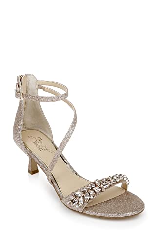 Jewel Badgley Mischka Damen Daleyza Sandale mit Absatz, Roségold, 40 EU von Jewel Badgley Mischka