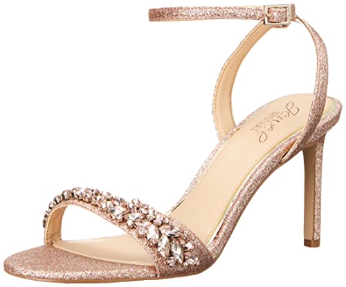 Jewel Badgley Mischka Damen Dallyce Stiletto Knöchelriemen Sandale mit Absatz, Rose Gold, 41.5 EU von Jewel Badgley Mischka