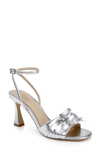 Jewel Badgley Mischka Damen Flory Mid Stiletto Heel Sandale mit Absatz, Silberfarben metallisch, 38.5 EU Jewel Badgley Mischka Damen Flory Mid Stiletto Heel Sandale mit Absatz, Silberfarben metallisch, 38.5 EU von Jewel Badgley Mischka