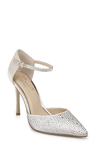 Jewel Badgley Mischka Damen Jailene Pumps, Champagner-Satin, 39 EU von Jewel Badgley Mischka