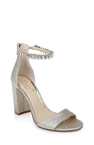 Jewel Badgley Mischka Damen Louise Sandale mit Absatz, Roségold, 39.5 EU von Jewel Badgley Mischka