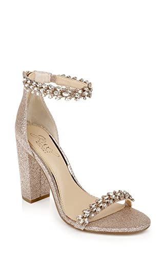 Jewel Badgley Mischka Damen Mayra Sandale mit Absatz, Roségold, 37 EU von Jewel Badgley Mischka