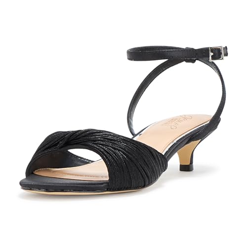 Jewel Badgley Mischka Damen Nance Sandalen mit Absatz, Schwarzer Satin, 42 EU von Jewel Badgley Mischka