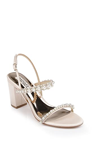 Jewel Badgley Mischka Damen Natasha Sandale mit Absatz, Nude (Soft Nude), 38.5 EU von Jewel Badgley Mischka