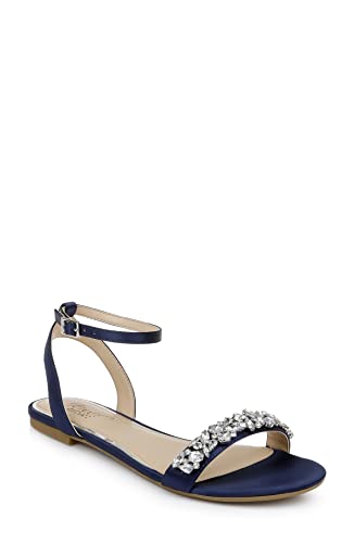 Jewel Badgley Mischka Damen Ohara Flache Sandale, Marineblau, 39 EU Jewel Badgley Mischka Damen Ohara Flache Sandale, Marineblau, 39 EU von Jewel Badgley Mischka