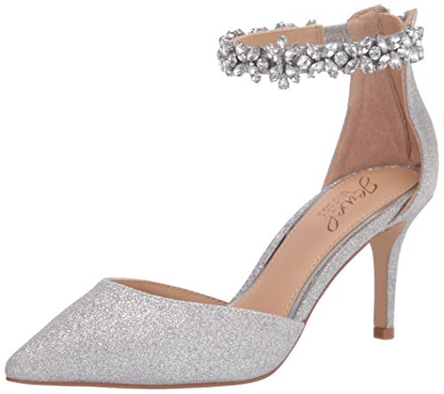 Jewel Badgley Mischka Damen Raleigh Pumps, Silber Glitter, 40 EU von Jewel Badgley Mischka