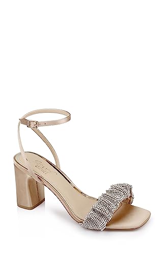 Jewel Badgley Mischka Damen Rita Sandale mit Absatz, Mandel Nude, 39.5 EU von Jewel Badgley Mischka
