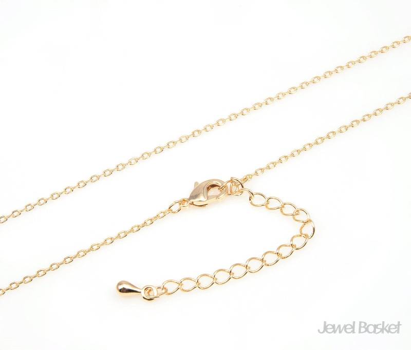 18 "Vergoldete Kette Mit Verlängerung - 235 4Dc | 1.2 Mm X 1.5 Mm/Inch | 45 cm Cog011-Ch | 5 Stücke 18 "Vergoldete Kette Mit Verlängerung - 235 4Dc | 1.2 Mm X 1.5 Mm/Inch | 45 cm Cog011-Ch | 5 Stücke von JewelBasket