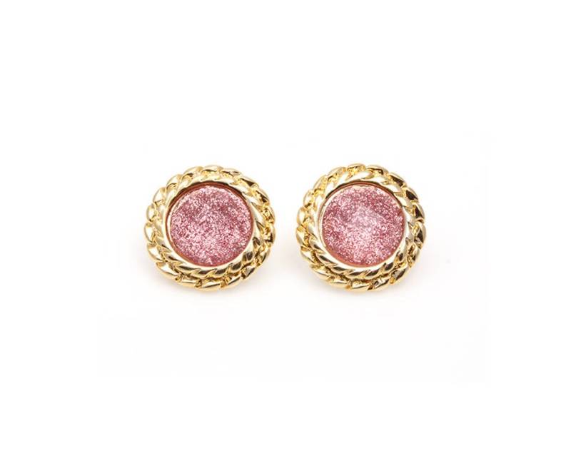 2 Stück Lavendel Farbe Glitzer Resopal Runde Ohrstecker/92, 5 Sterling Silber Stecker O Ring 20mm Slag117-E | 2 Stück von JewelBasket