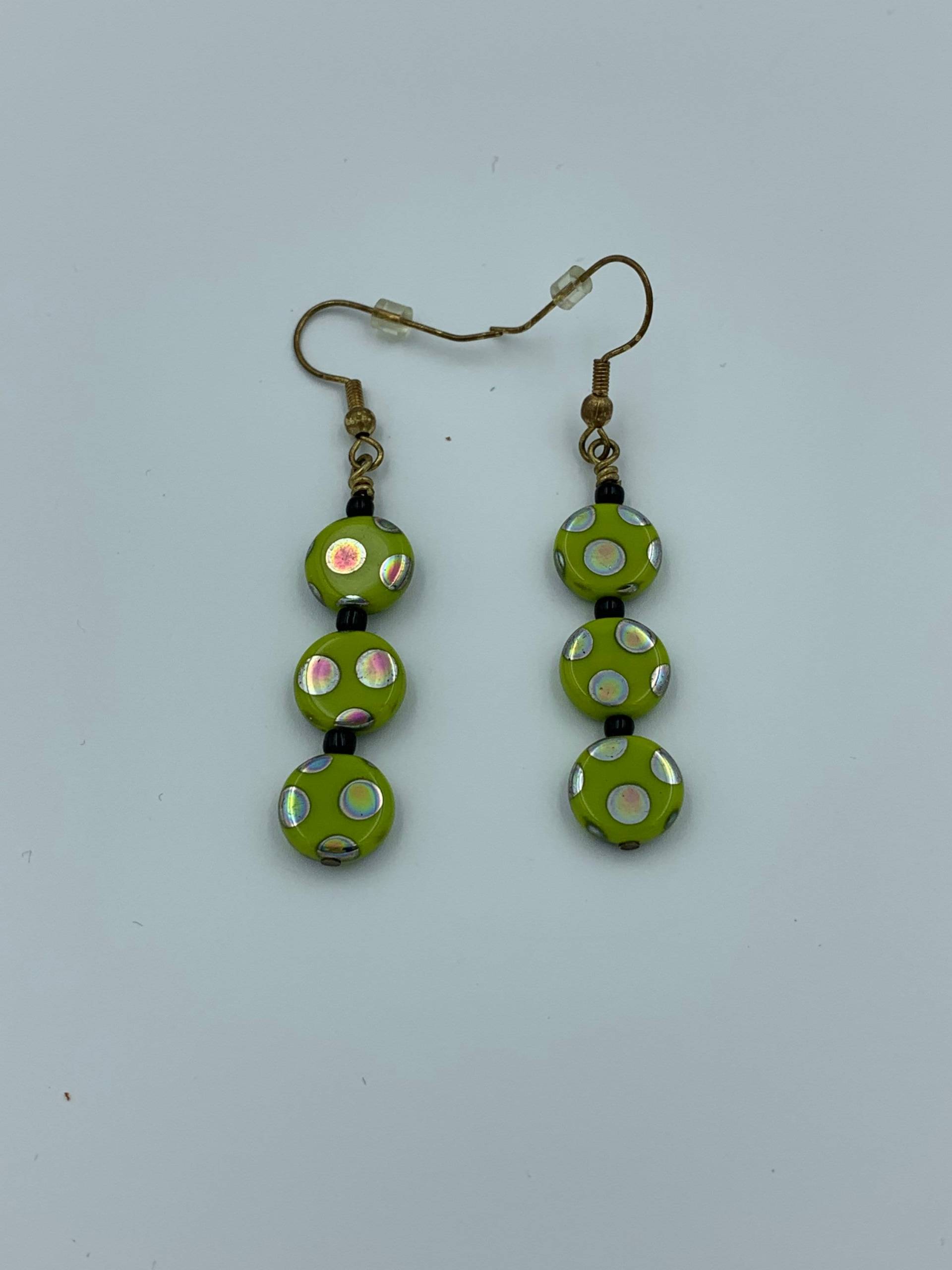 Lange Glasperlen Polkadot Ohrhänger Lange Glasperlen Polkadot Ohrhänger von JewelGrotto