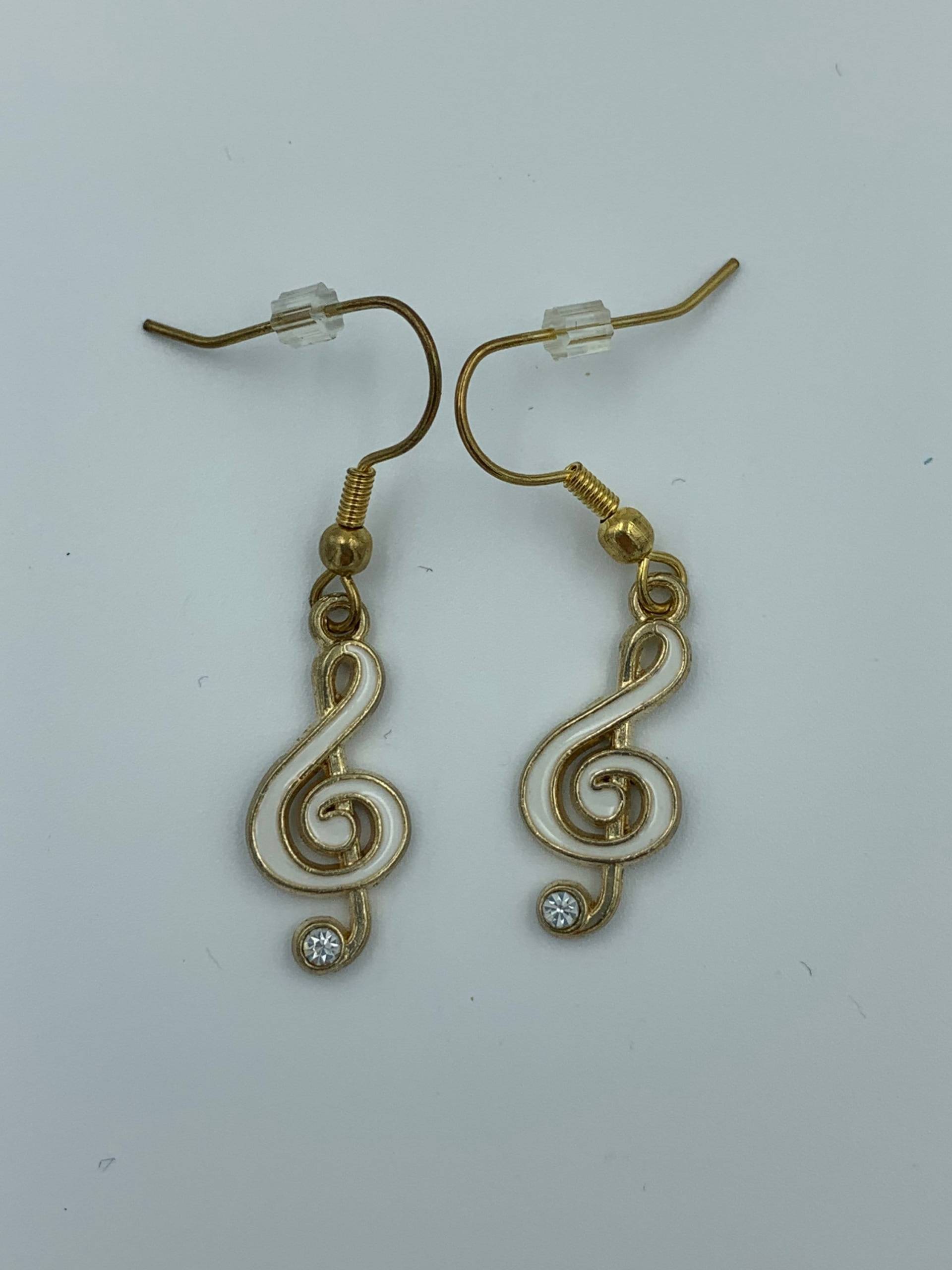 Noten Emaille Charm Ohrringe Noten Emaille Charm Ohrringe von JewelGrotto