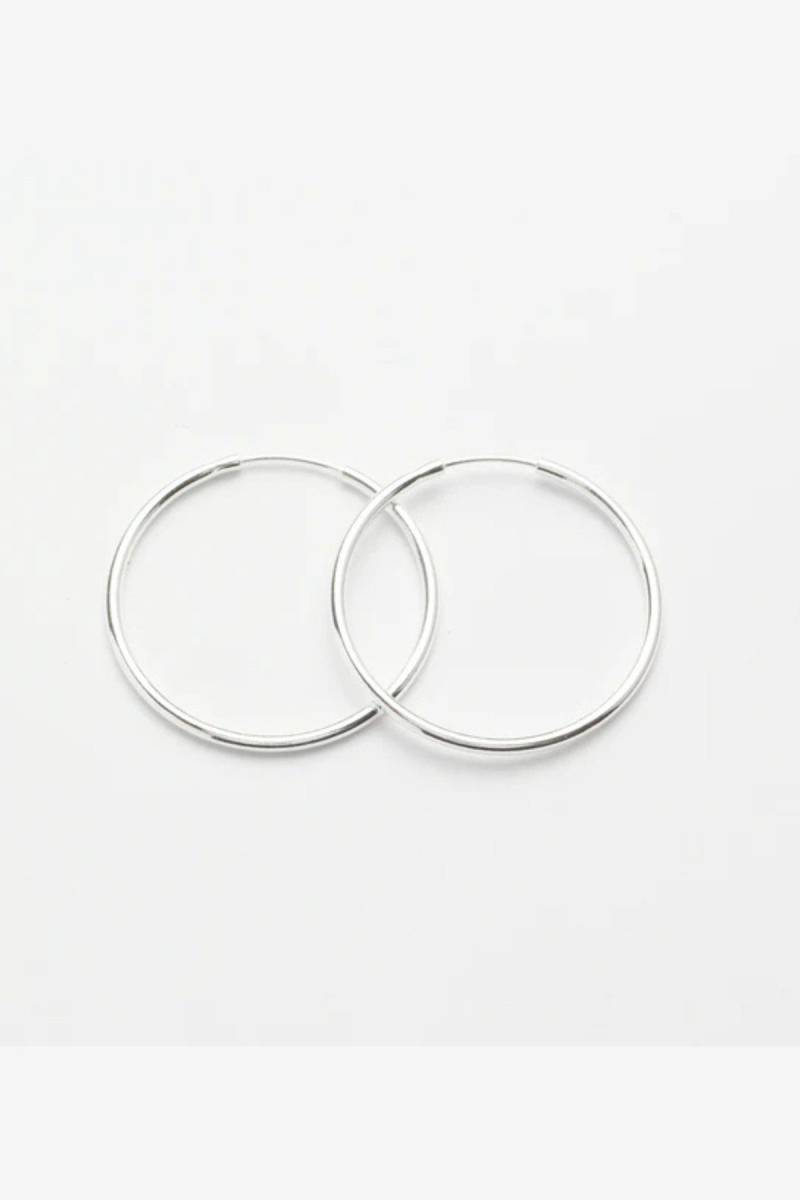 Creole Basic Hoop Silber XL von Jewelberry