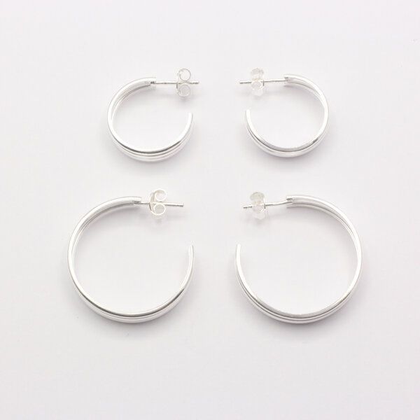 Jewelberry Stecker Modell: Three Lines Hoop von Jewelberry