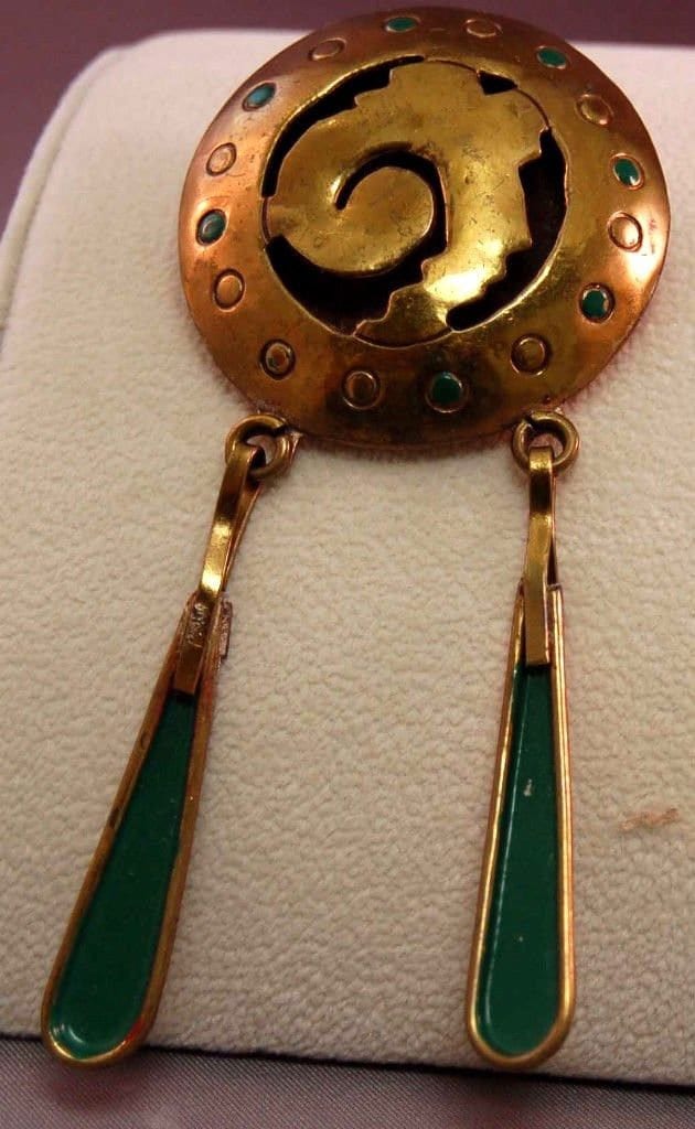Jahrgang Kupfer Castellano Guadalahara Mexiko Baumeln Emaille Brosche Jahrgang Kupfer Castellano Guadalahara Mexiko Baumeln Emaille Brosche von JeweledDecadence