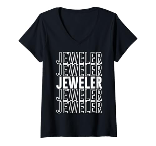 Damen Juwelier T-Shirt mit V-Ausschnitt Damen Juwelier T-Shirt mit V-Ausschnitt von Jeweler Apparel