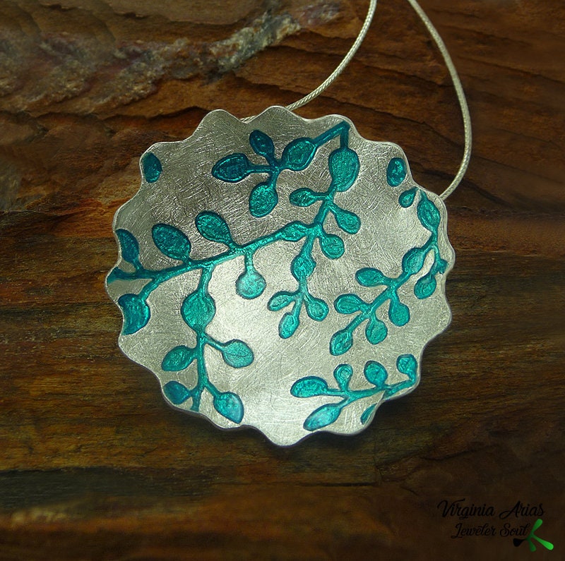 Blumenkugel Anhänger, Emaille 925 Silber Modeschmuck, Handgefertigter Schmuck, Türkis Geschenkanhänger Blumenkugel Anhänger, Emaille 925 Silber Modeschmuck, Handgefertigter Schmuck, Türkis Geschenkanhänger von JewelerSoul