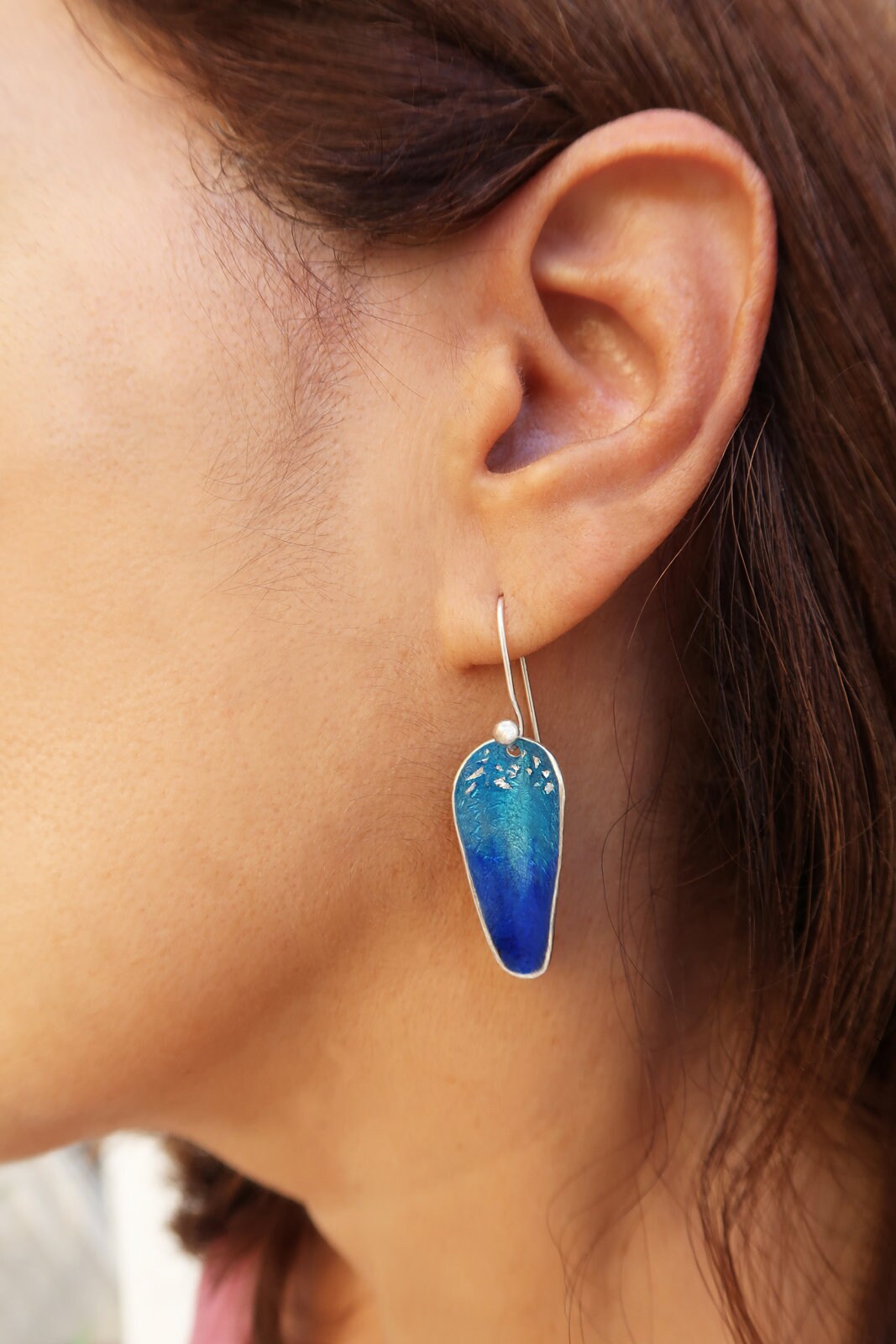 Ozeanblaue Tropfenohrringe, Emaillierte Ohrringe, 925Er Silberohrringe, Geschenk Für Sie, Blaue Ohrringe Ozeanblaue Tropfenohrringe, Emaillierte Ohrringe, 925Er Silberohrringe, Geschenk Für Sie, Blaue Ohrringe von JewelerSoul