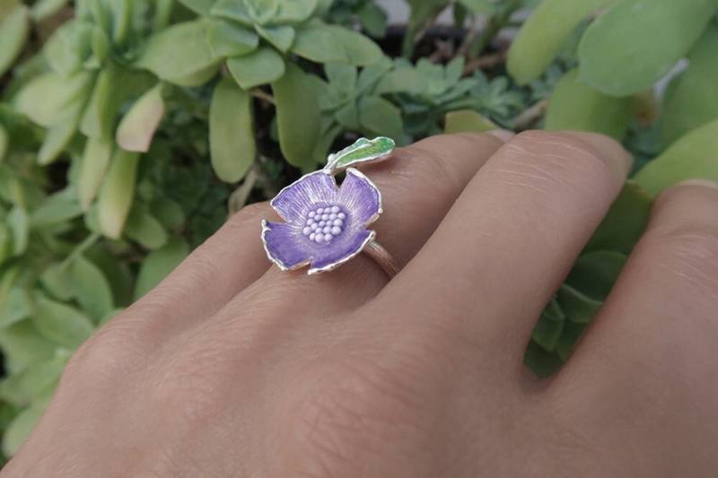 Verstellbarer Blumenring Aus 925Er Silber, Blumenschmuck, Für Damen, Handgefertigter Ring, Besonderes Geschenk Frauen, Silber Und Matt Verstellbarer Blumenring Aus 925Er Silber, Blumenschmuck, Für Damen, Handgefertigter Ring, Besonderes Geschenk Frauen, Silber Und Matt von JewelerSoul
