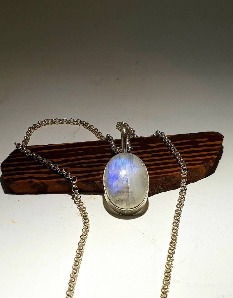 Ein Sterling Silber Regenbogen Mondsteinanhänger | Beachten Sie Die Kette Nicht Enthalten Ist von JewelerySilverDesign