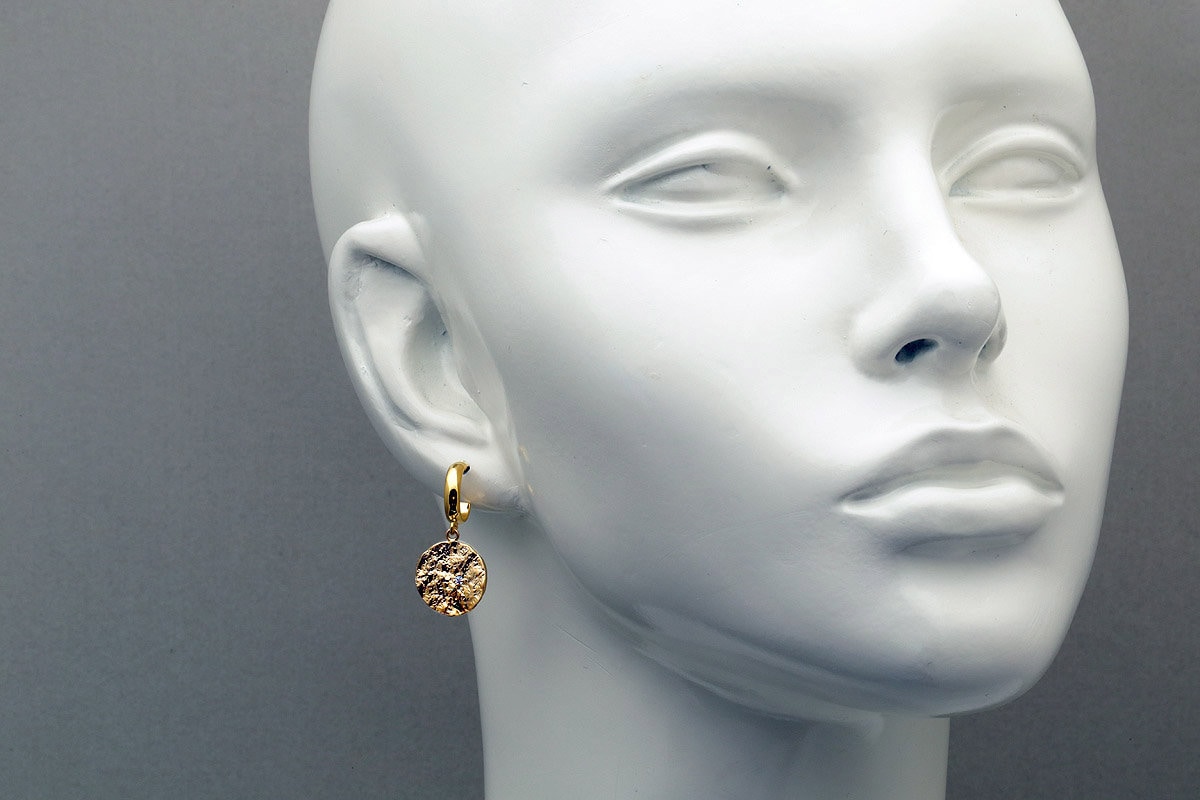 B041-2 Paare/20 Paare-Gold Überzogene 12 Mm Halbkreis Ohrstecker, Ni Free Post von Jewelfinger