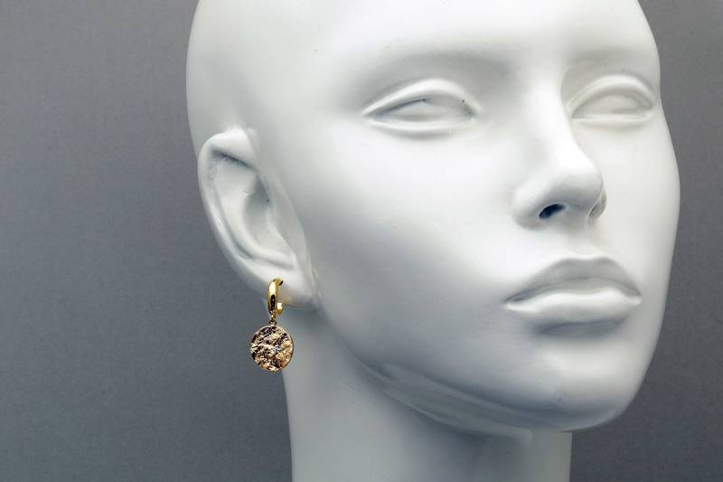 B041-2 Paare/20 Paare-Gold Überzogene 12 Mm Halbkreis Ohrstecker, Ni Free Post von Jewelfinger