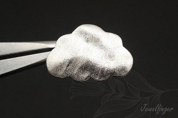 B581-1 Paar/10 Paare, Rhodiniert 17 12 Mm Stardust Wolke Ohrringe, Silber Post, Schmuck Finden, Großhandel Nickel Frei von Jewelfinger