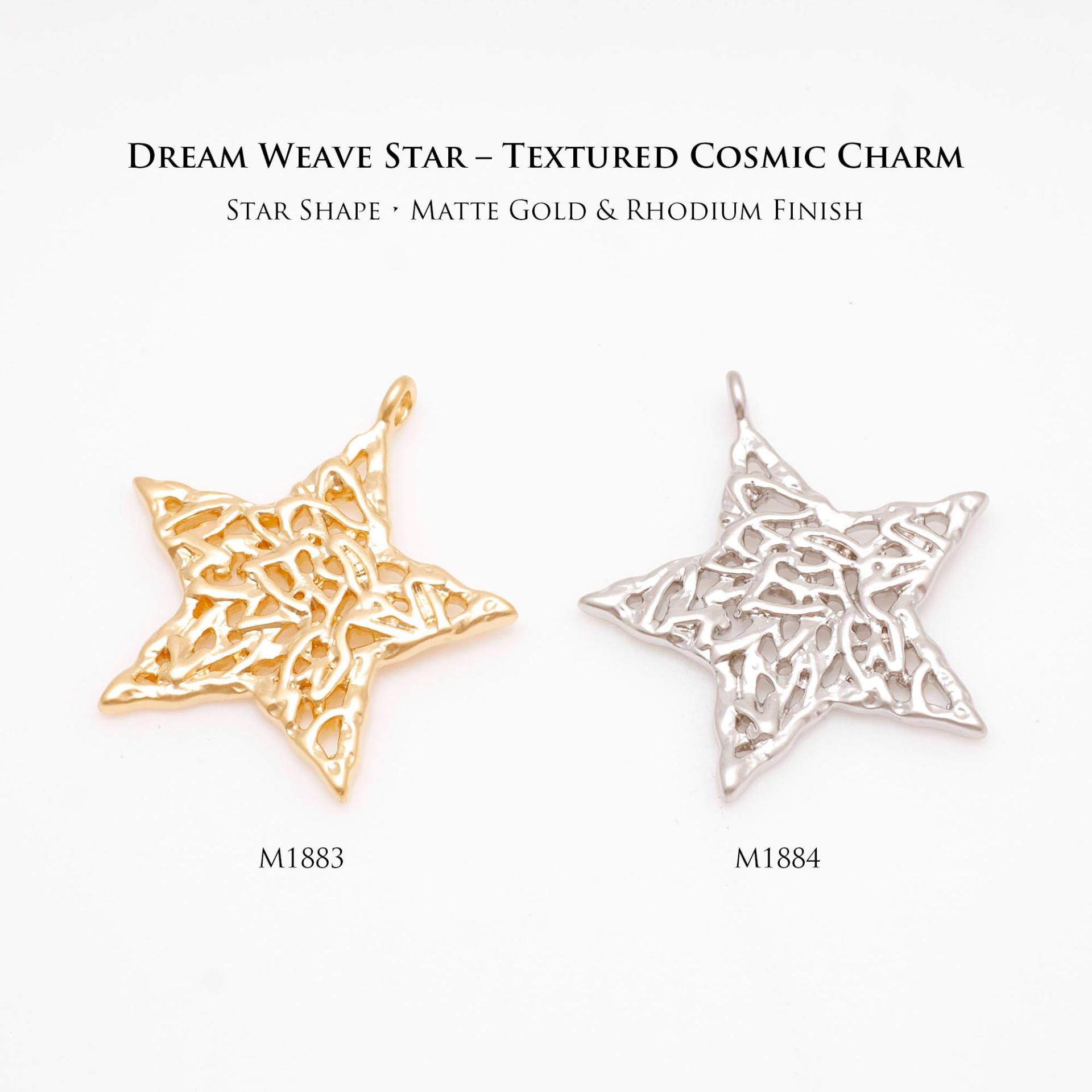 M1883, M1884-2Stück/20Stück, Mesh Stern, Anhänger, Schmuckherstellung, Schmuck Finden, Zubehör, Anhänger von Jewelfinger