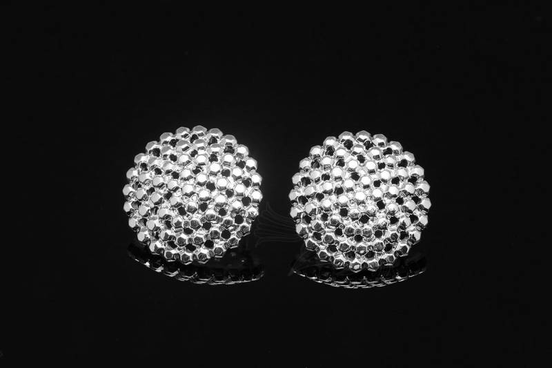 M1888-1 Paar/10 Paar-Rhodium Plated-20, 5 Mm Kreis Ohrringe, Ohrstecker, Schmuck Finden, Schmuckzubehör, Finden von Jewelfinger