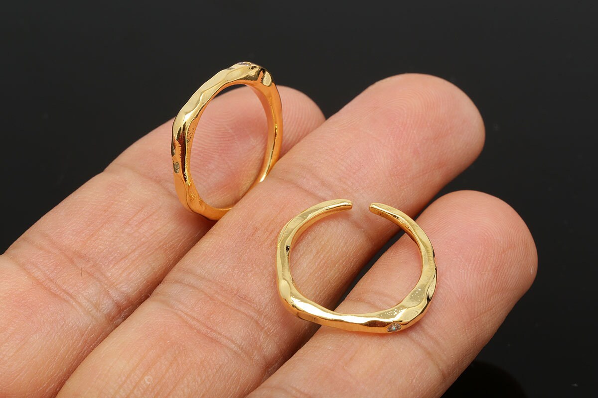 R030-1Ea/20Ea-Vergoldet E-Coat Anti Tarnish-Cz Einfacher Ring, Verstellbarer Goldring, Schichtring, Schmuck Für Jeden Tag, Schmuckzubehör R030-1Ea/20Ea-Vergoldet E-Coat Anti Tarnish-Cz Einfacher Ring, Verstellbarer Goldring, Schichtring, Schmuck Für Jeden Tag, Schmuckzubehör von Jewelfinger