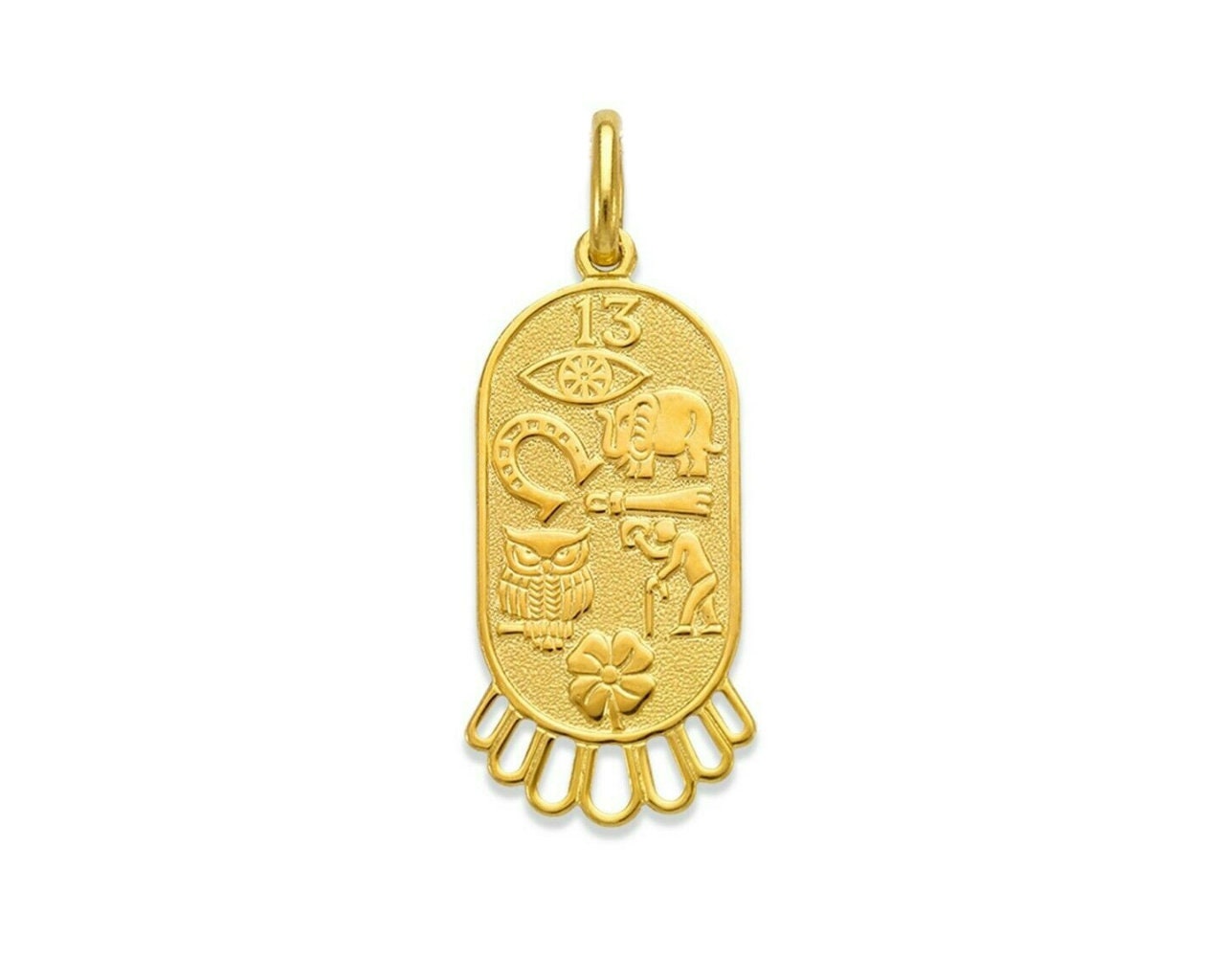 14K Solid Gold Good Luck Charm Anhänger Italien Amulett Halskette 14K Solid Gold Good Luck Charm Anhänger Italien Amulett Halskette von Jewelheartcalifornia