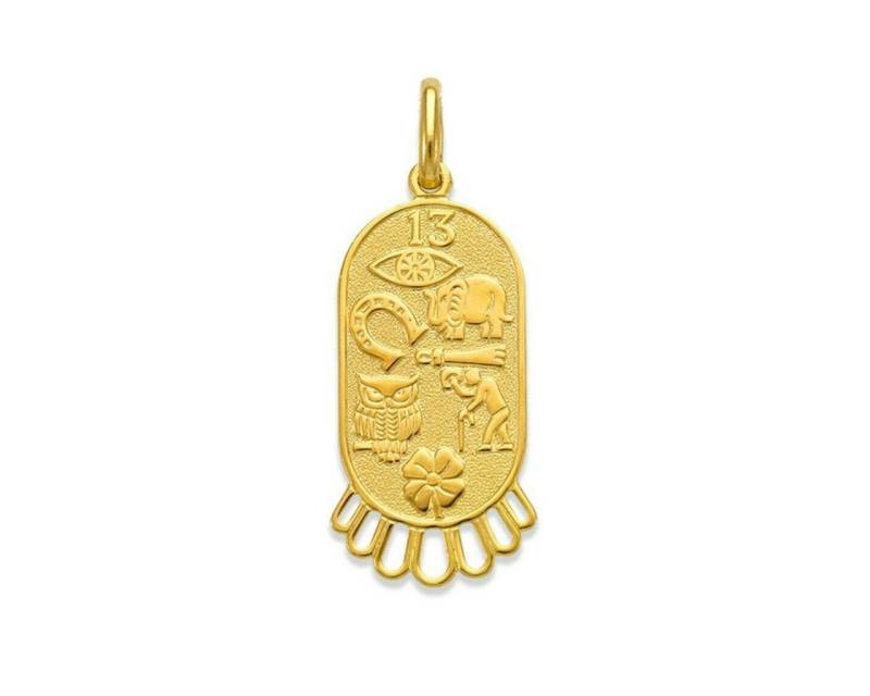 14K Solid Gold Good Luck Charm Anhänger Italien Amulett Halskette von Jewelheartcalifornia