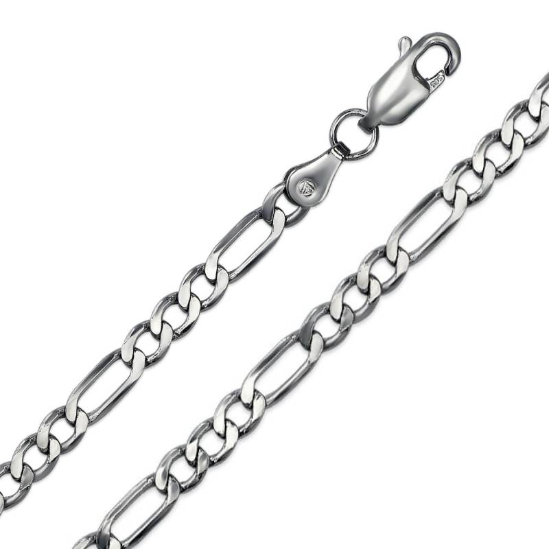 14K Weißgold Hohl Figaro Kette 2, 5-3, 5 Mm, Halskette Männer Frauen, Geschenk Für Ihn, Sie von Jewelheartcalifornia