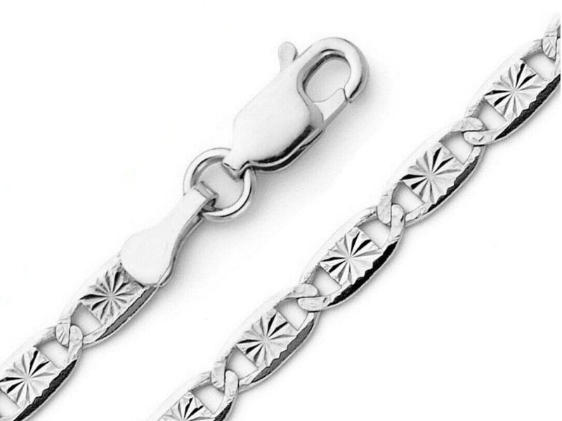 14K Weißgold Valentino Kette, 2, 2 Mm, 2, 8 Mm Diamantschliff Stern Gliederkette Halskette Für Männer Und Frauen, Zierliche Goldkette 14K Weißgold Valentino Kette, 2, 2 Mm, 2, 8 Mm Diamantschliff Stern Gliederkette Halskette Für Männer Und Frauen, Zierliche Goldkette von Jewelheartcalifornia