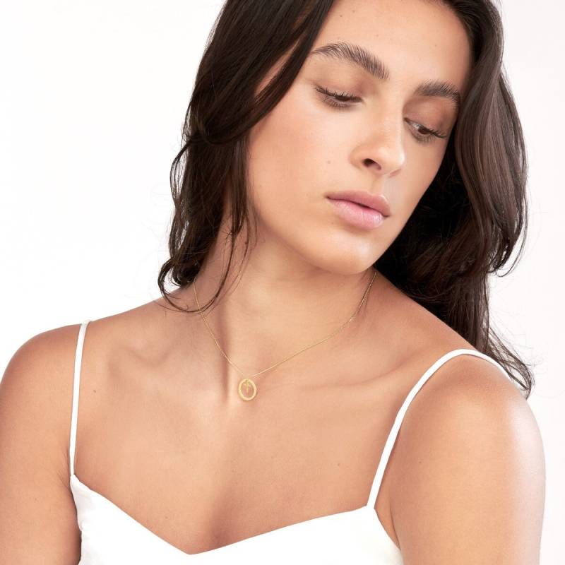 Kreis Kreuz Anhänger Halskette Echt 14K Solid Gold Religiöser Schmuck Für Frauen, Verstellbare Kabelkette von Jewelheartcalifornia