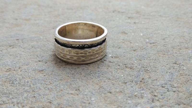925 Sterling Silber Meditation Spinner Ring, Handgefertigte Größe 7 Us von JewelhubIndia