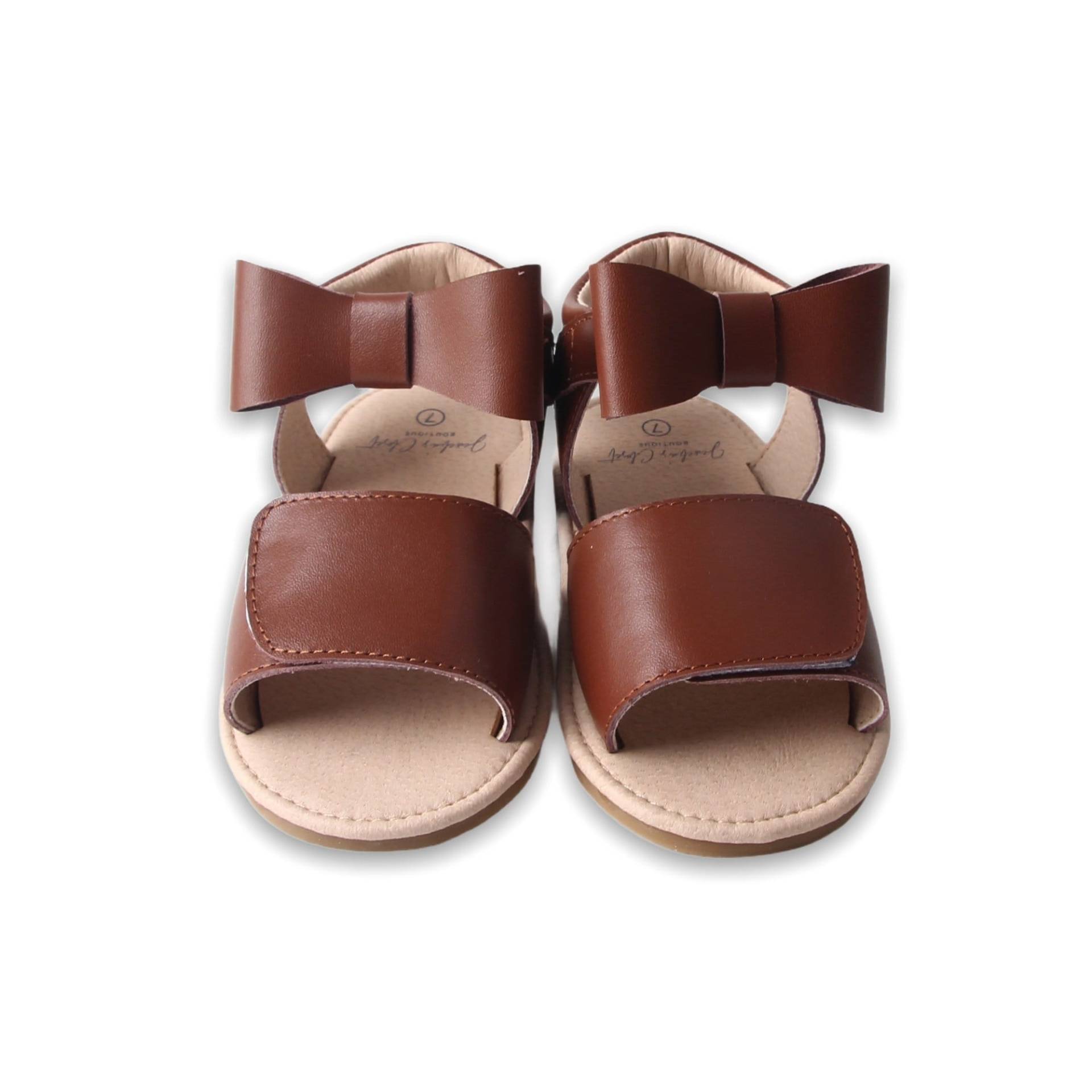 Braune Schleifen Sandalen Für Mädchen - Herbst Und Kleinkind Sandalen, Baby Säuglingssandalen Von 6 Monaten Bis 4 Jahren, Weiche Harte Sohle von JeweliasCloset