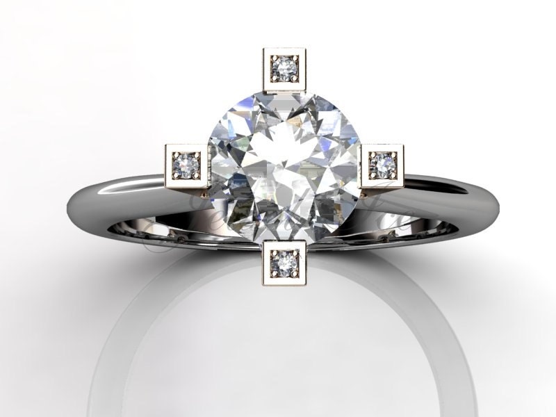 14K Zweifarbiger Weiß Und Roségold Diamant Verlobungsring, Brautring, Ehering, Jubiläumsring Er-1026-5 14K Zweifarbiger Weiß Und Roségold Diamant Verlobungsring, Brautring, Ehering, Jubiläumsring Er-1026-5 von Jewelice