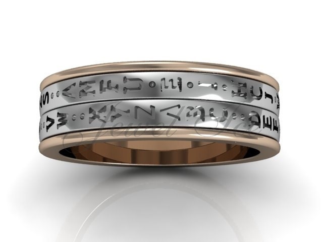 Decoder Ring - 14 K Rose Und Zwei Reihe Spinner Da Vinci Cryptex Codex Weissgold Pfund-2024-6 von Jewelice