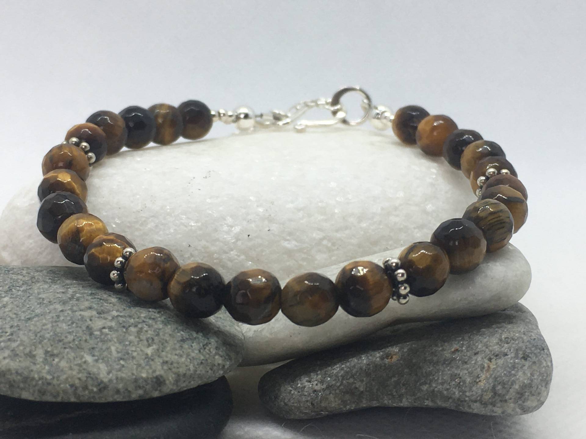 Tigerauge Armband Stapel Freundschaft Silber Bali Handmade Tigerauge Armband Stapel Freundschaft Silber Bali Handmade von Jeweliscious