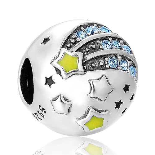 Jewellbox - Sterne Himmlischer Glanz Charm Bead - Damen Anhänger für Armbänder S925 Sterling Silber Jewellbox - Sterne Himmlischer Glanz Charm Bead - Damen Anhänger für Armbänder S925 Sterling Silber von Jewellbox