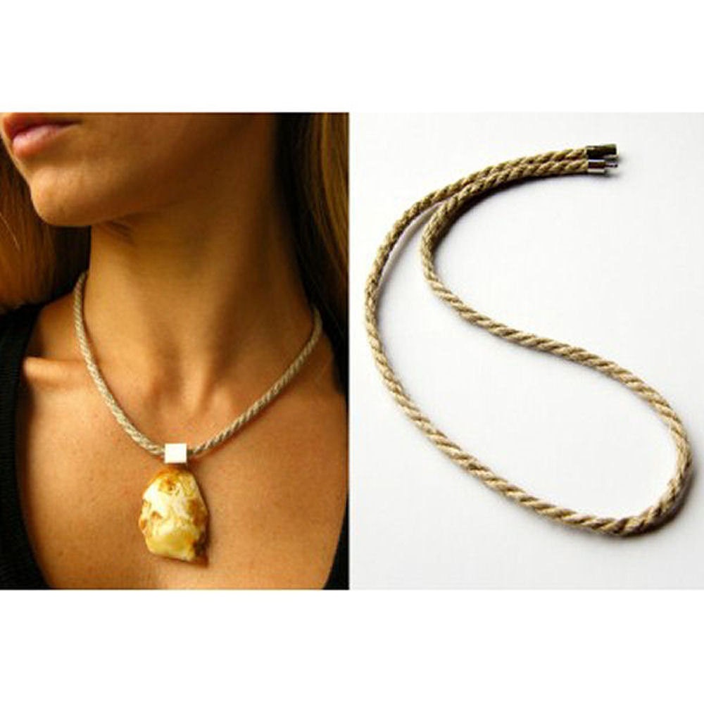 Leinenkette , Aus Leinen Gefertigt Für Anhänger, Modern Versilberte Verschlüsse, Individuell Neu Leinenkette , Aus Leinen Gefertigt Für Anhänger, Modern Versilberte Verschlüsse, Individuell Neu von JewellerWithSoul