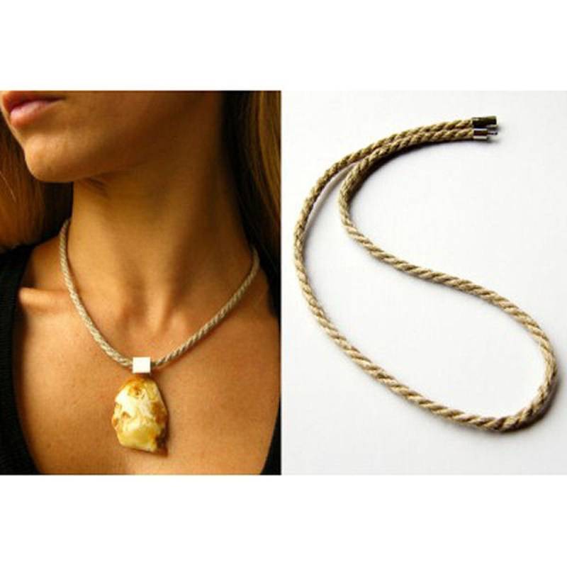 Leinenkette , Aus Leinen Gefertigt Für Anhänger, Modern Versilberte Verschlüsse, Individuell Neu Leinenkette , Aus Leinen Gefertigt Für Anhänger, Modern Versilberte Verschlüsse, Individuell Neu von JewellerWithSoul