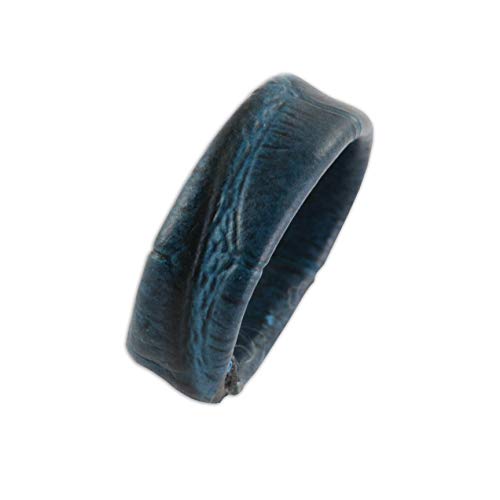 10 mm Haltering Loop Schlaufen Damen Echt Leder Uhrenarmband Mock Croc Kreolen Gent blau Anzahl der Schlaufen 2 von Jewellers Tools