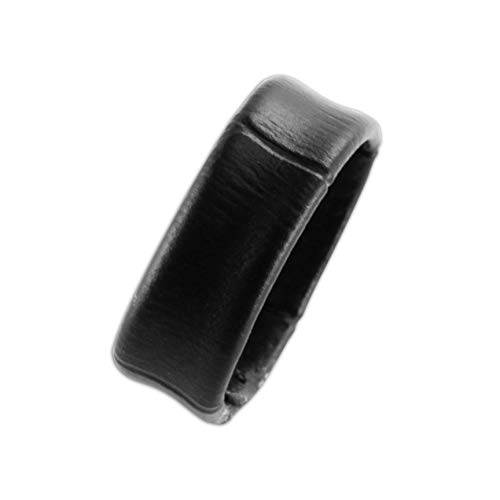 24 mm breite Halteschlaufe für Uhrenarmband aus Echtleder, Krokodilleder-Nachahmung, für Damen und Herren, schwarz, 2 Stück von Jewellers Tools