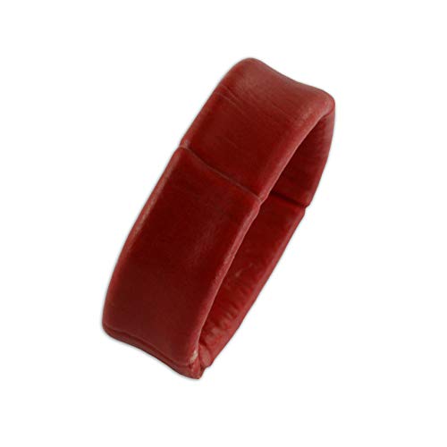 Uhrenarmband, 10 mm, echtes Leder, Krokodilleder-Optik, Rot, Anzahl der Schlaufen 1 von Jewellers Tools